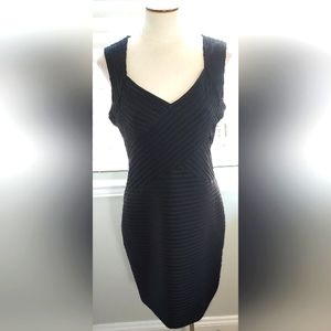 Eliza J Black Textured Back Cut Out Dress NWT